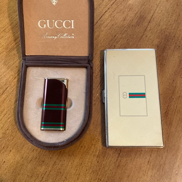 Vintage Gucci Smoke Set with working  lighter and cigarette holder - Picture 1 of 11